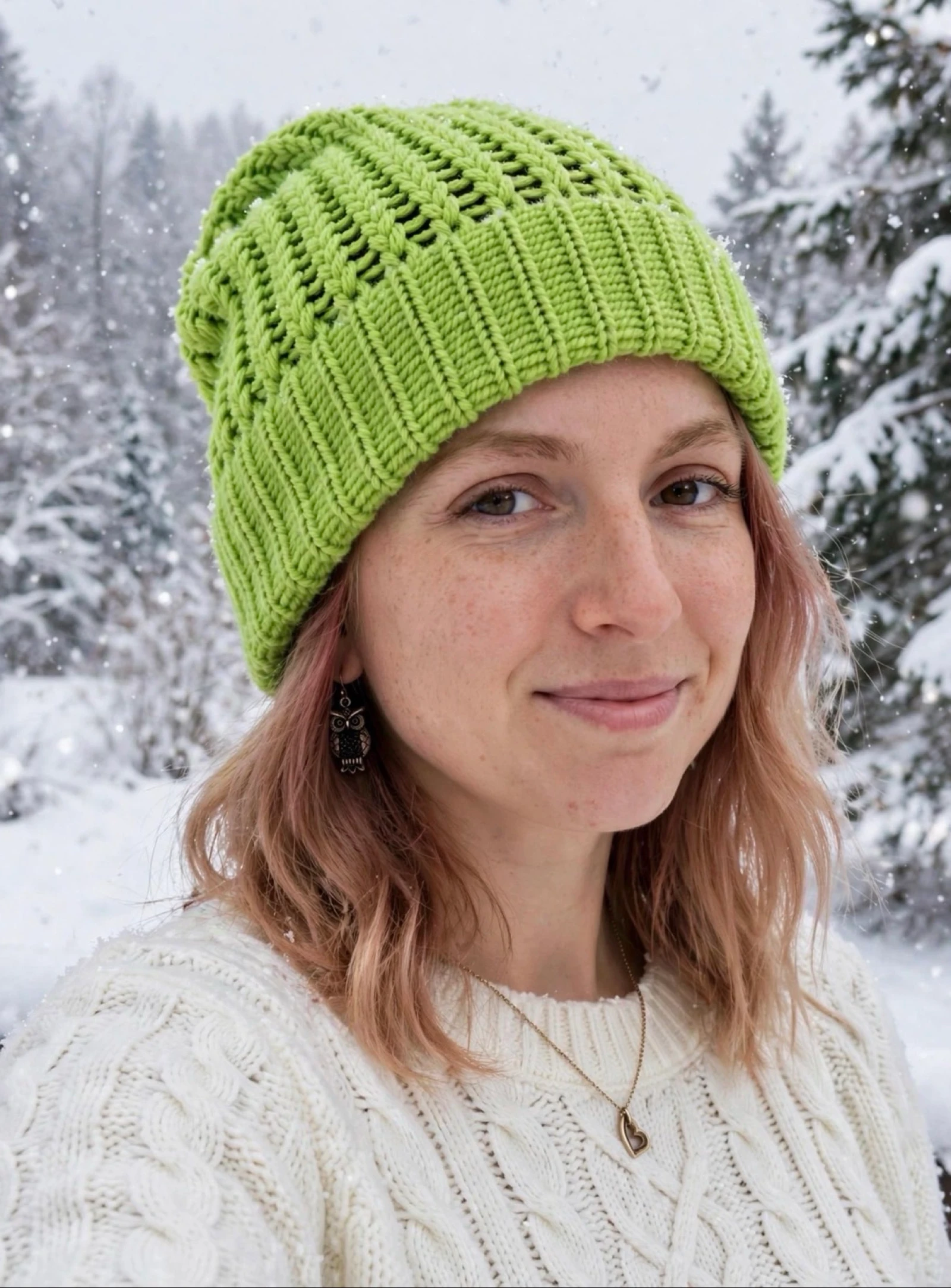 Bonnet vert anis 